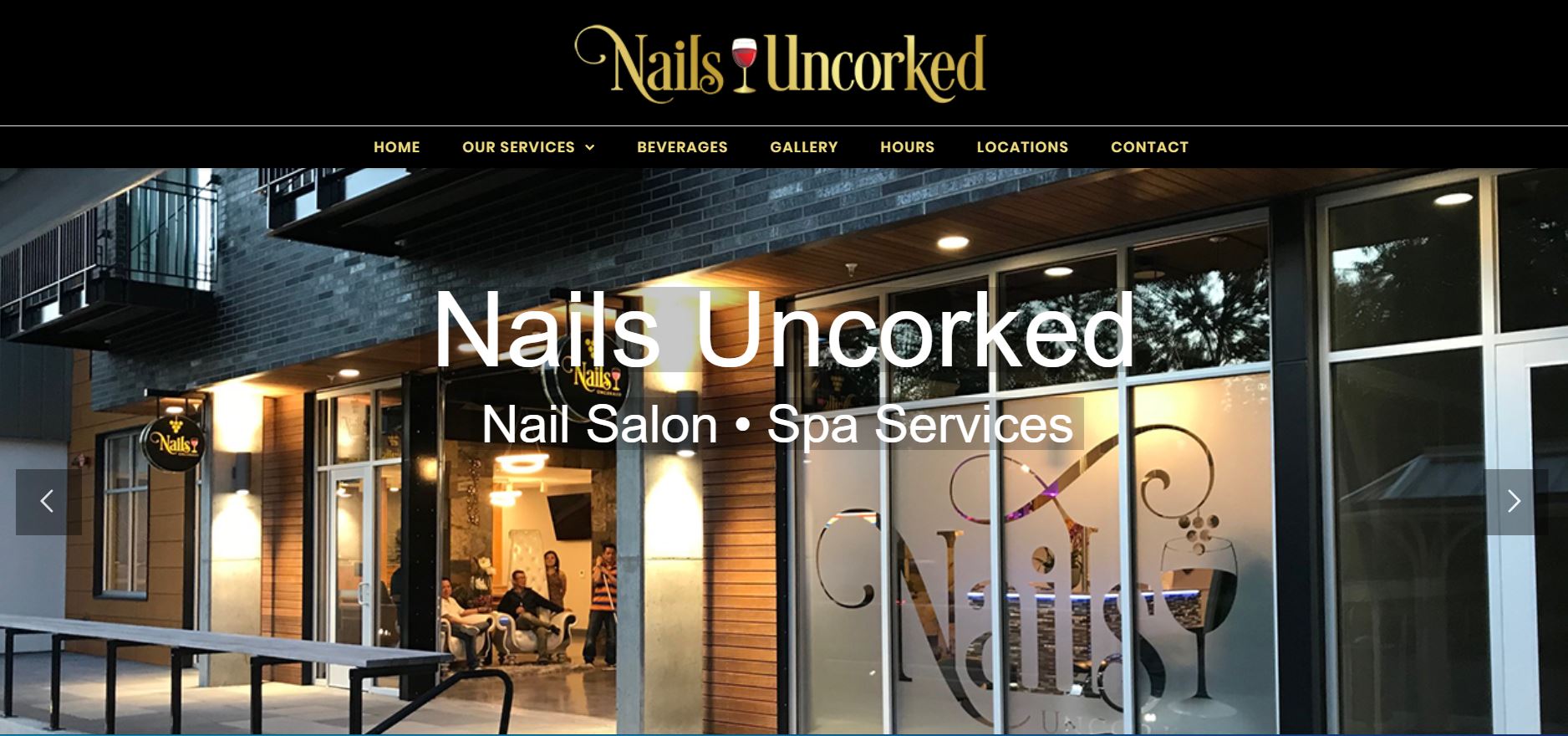Nails Uncorked designed by JH Web Design